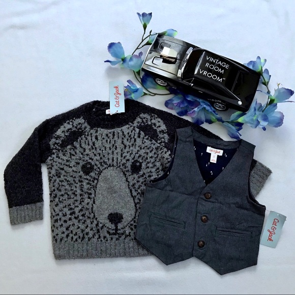 Cat & Jack Other - Cat & Jack NWT Sweater and Vest Bundle Boys 2T